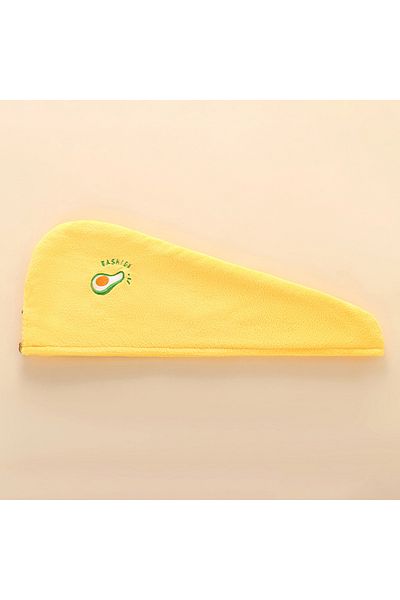 Choice Yellow Women Soft Microfiber Towels Shower Cap Towel Bath Hats for Women Dry Hair Cap Quick Drying S