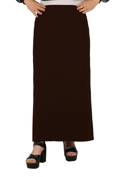 Butik Hijab Plus Size Closed Slit Lined Portoriko Fabric Plain Mother Skirt
