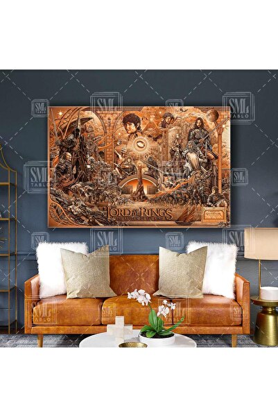 SML TABLO Yüzüklerin Efendisi Üçleme Kralın Dönüşü Yatay Kanvas Tablo