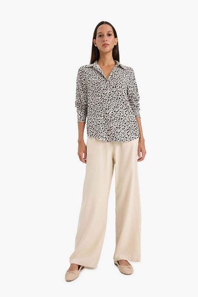 DeFacto New Season Florida Belmando Fabric Palazzo Pants with Pockets High Waist Wide Leg
