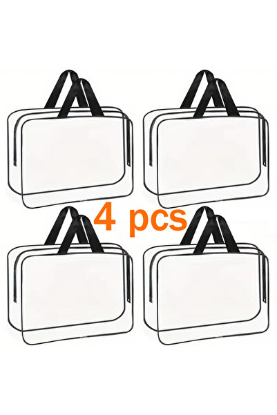 Choice 4 أكياس شفافة كبيرة لتخزين الألعاب قابلة لإعادة الاستخدام من مادة البو...