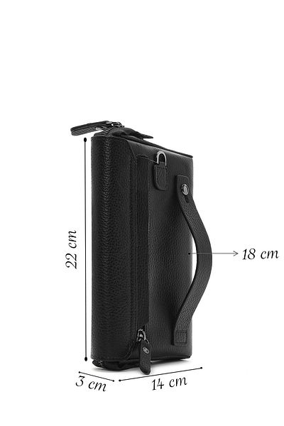 Derimod Men's Black Leather Wallet 000A2D3150Ft