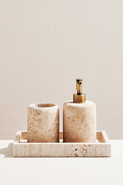 Paşabahçe Traverten Banyo Seti