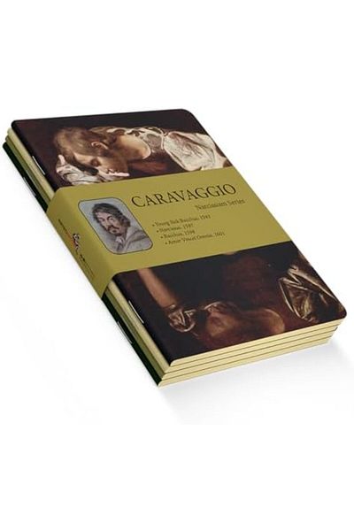 LUXE Narcissism Series - A6, Caravaggio 4-Piece Notebook Set I, Unlined, Total 192 Pages, 48 H Each
