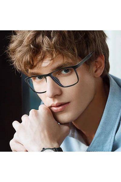 ZENION Comfortable Sports Near Reading Glasses, Silicone Handle & Pc Frame - Stylish, Lightweight Presbyopic, Gray 2.5