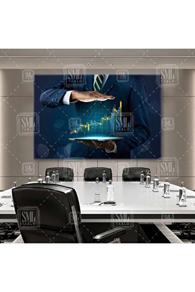 SML TABLO Finans Artan Değerler Ekonomi Yatay Kanvas Tablo