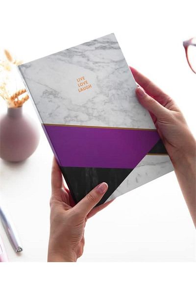 STOREMAX Sbl Color Marble Notebook Lined Purple 17X24Cm Sblshp 1064356