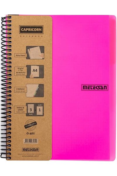 STOREMAX Sbl Capricorn Neon Series, A4, 6 Subject (3 Squares, 3 Lines) 180 Sheets Pp Cover Spiral Notebook