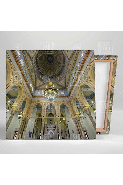 SML TABLO Lampă Cami Dome Lumină Islam Musulman Pătrat Pictură pe pânză