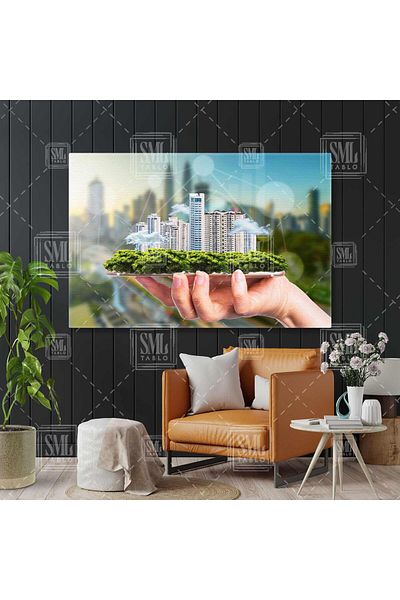 SML TABLO Peisaj urban Planificarea orașului Birou de imobiliare Imobiliare Orizontală Pictură pe pânză