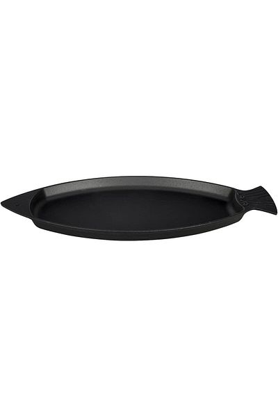 Mu Art Ahşap Mrt Casting Fish Pan, Fish Form, with Handles, 20X32Cm Art 871301