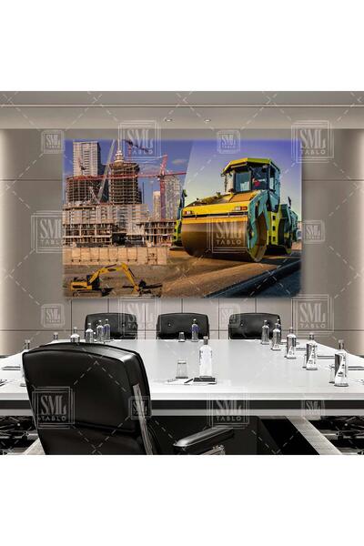 SML TABLO İnşaat Ofisi Büro Building Dekor Yatay Kanvas Tablo