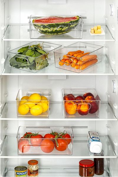 LUXE Unbreakable Ultra Durable Refrigerator Organizer Organizer Box Transparent - 28X19X9Cm