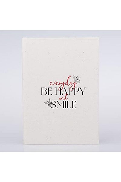 STOREMAX Rom Be Happy and Smile Designed Canvas Notebook Romshp 1067323