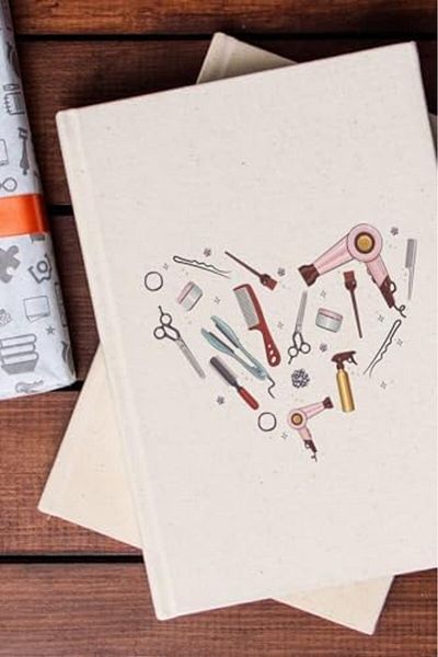 STOREMAX Sbl Gift for Women's Hairdresser 100 Sheets (200 Pages) Unlined Canvas Notebook - Notepad Sblshp 10
