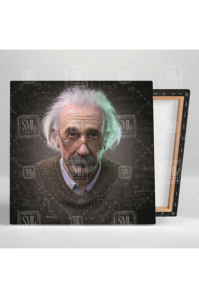 SML TABLO Προϊόνταminiburagiralbert Einstein Science Genius Decor Τετράγωνος πίνακας σε καμβά