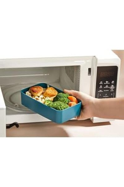 STOREMAX Ezg Layered Adjustable Compartment Lunch Box with Fork and Spoon Yellow Lid Ezsnshop 1065757