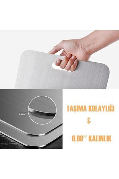 LUXE Cutting Board Stainless Steel 304 Quality Metal Cutting Board Hygienic and Durable Easy Clean