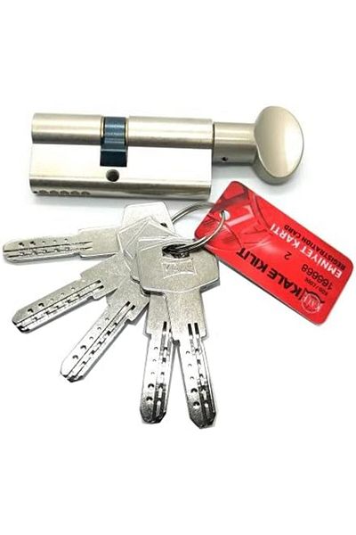 STOREMAX Lock 164 Bne Core, Safety Card Ball Cylinder, Barrel (Nickel Plated) (68 mm (with Latch))