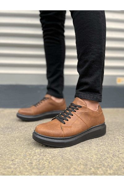 Joy Man JY151 Мъжки ежедневни маратонки Boost с връзки Skin CST - кафяви