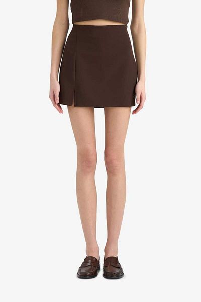 DeFacto New Season High Waist Slit Mini Skirt