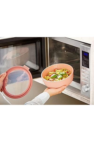 Mu Art Ahşap Mrt - Multi Bowl Cirqula Round - Storage Container with Lid - Airtight Storage Container for Refrigerator