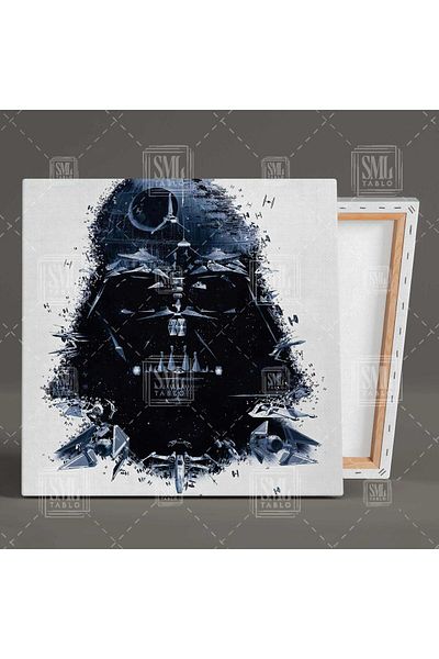 SML TABLO Star Wars Darth Vader και διαστημικά πλοία Τετράγωνος πίνακας σε καμβά
