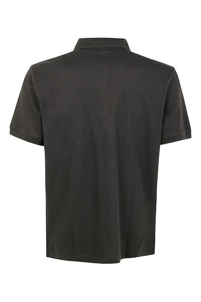 Emporio Armani Ανδρικό μπλουζάκι με κανονική εφαρμογή Eagle κεντημένο 100% βαμβακερό κοντομάνικο ανθρακί γιακά πόλο EM000850 AF1295