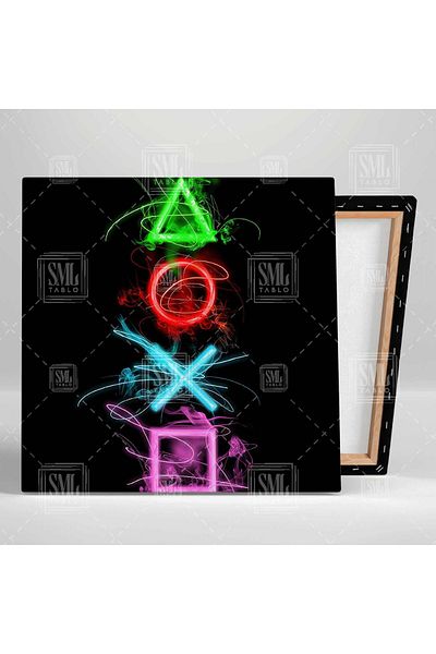 SML TABLO Бутони за игри Play Station, вертикална картина на платно