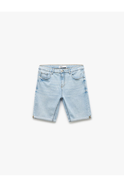 Koton Oversize Kot Şort Bermuda Cep Detaylı Pamuklu