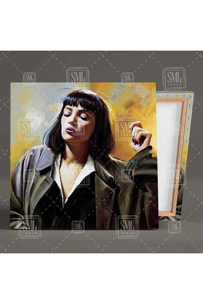 SML TABLO Pulp Fiction Ieftin Roman Mia Wallace Pictură pe pânză pătrată