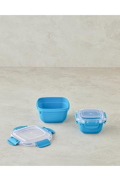 Mu Art Ahşap Mrt Home Master Lock Plastic Storage Container Blue Art 871301