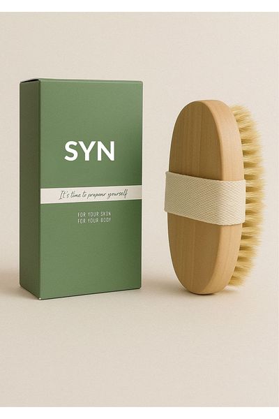 SYN AKSESUAR 100% Natural Horsehair Cellulite Brush - Stretch Mark Healing, Special Box