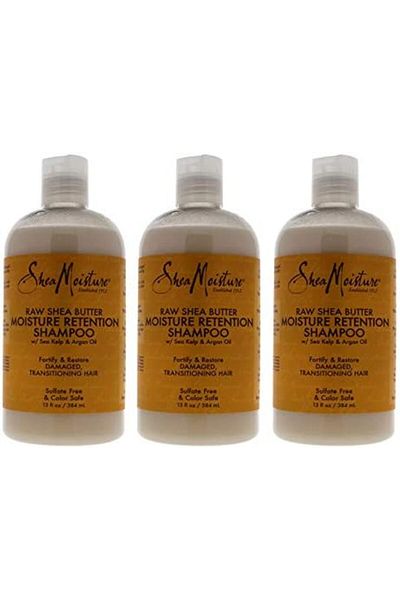 Shea Moisture Raw Shea Butter Moisture Retention Shampoo (Pack of 3)