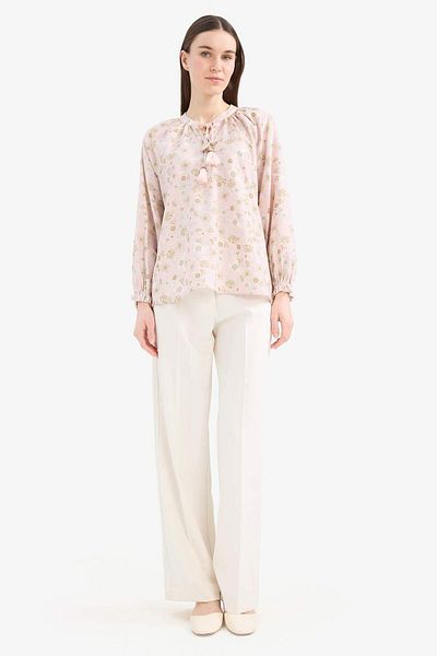 DeFacto Relax Fit Patterned Long Sleeve Hijab Shirt Tunic E1100Ax25Hs
