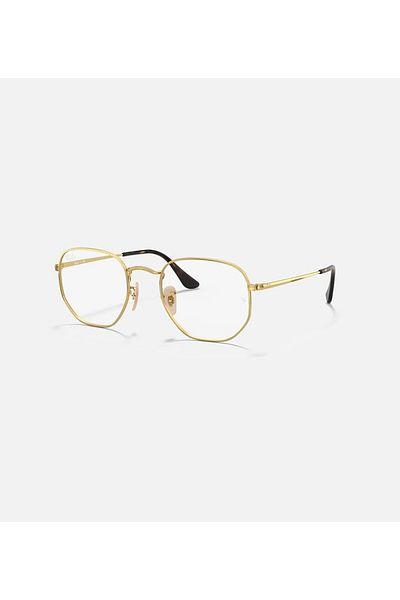 Ray-Ban Hexagonal Eyeglasses for unisex RX 6448 2500 Size 54 Golden Frame