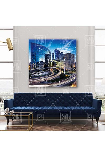 SML TABLO Peisaj urban Imobiliare Imobiliare Agent Imobiliare Pătrat Pictură pe pânză