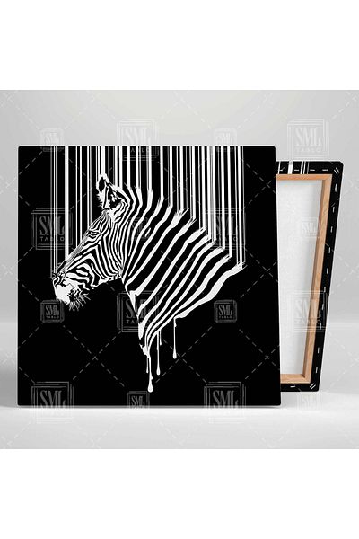 SML TABLO Tablou de pânză pătrat cu animale decorative de lux Zebra