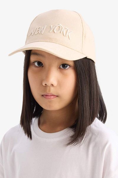 DeFacto Girl's Embroidered Linen Blended Cap Hat D8425A825Sm