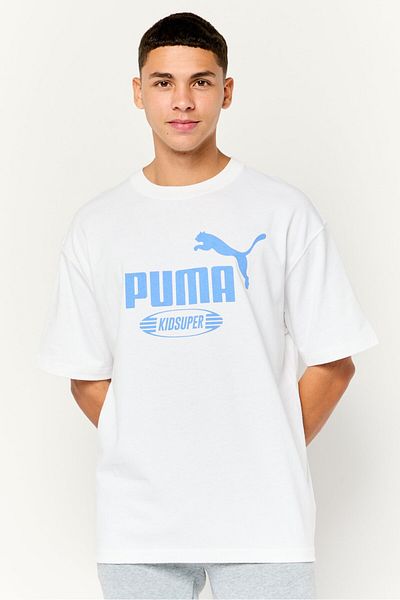Puma X Kidsuper Men Sportswear Fit Short Sleeve Outdoor T-shirts, White