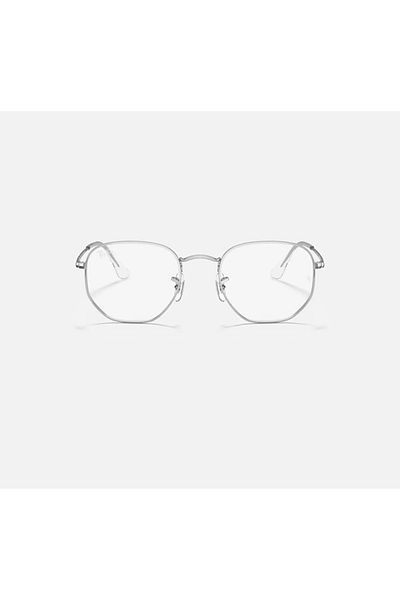 Ray-Ban Hexagonal Eyeglasses RX 6448 2501 Size 51 Frame Silver Color for unisex