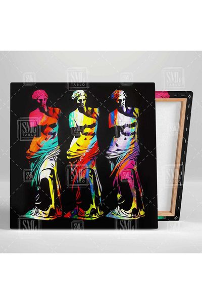 SML TABLO Sculptură Mitologică Vopsele Colorate Decorare Artă Modernă Pictură Pătrată