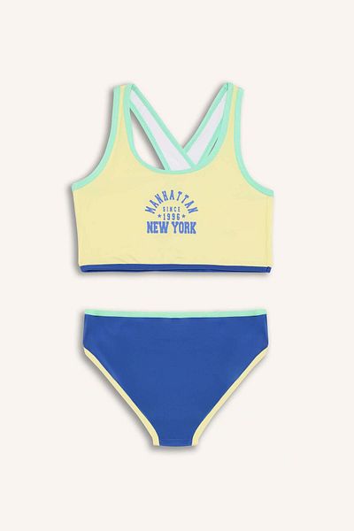 DeFacto Bedrucktes Bikini-Set für Mädchen E0011A825HS