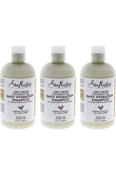 Shea Moisture Shampoo with 100% Raw Coconut Oil Extract by Shea Moisture, 13 oz (384 ml) (Pack of 3)