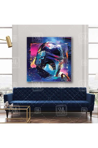 SML TABLO Mască de film legendă Neon Brush Print Cinema Square Canvas Painting