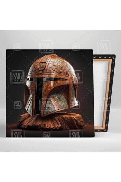 SML TABLO Film Legendă Lemn brodat Art Deco Jedi Shovel Mask Masca Pictură pătrată pe pânză