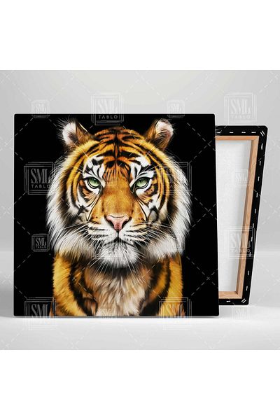 SML TABLO Pictură pe pânză pătrată cu animale decorative de artă digitală Tiger