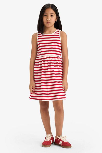 DeFacto Girl's Crew Neck Striped Sleeveless Dress B4340A825Sm
