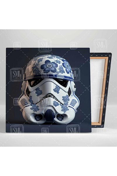 SML TABLO Star Wars Strormtrooper Mask Πλακάκι Κεραμικό Τετράγωνο Πίνακας ζωγραφικής σε καμβά