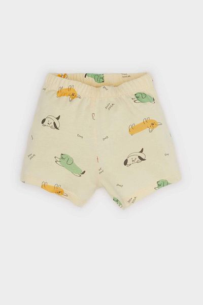 DeFacto Baby Boy Pajama Set Patterned Short Sleeve Combed Cotton Top Elastic Waist Shorts E9607A525Sm